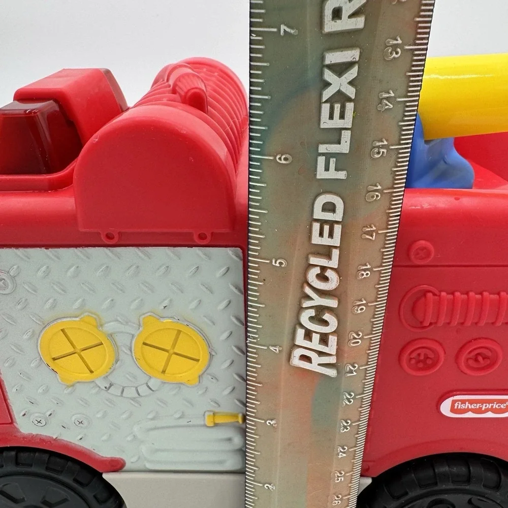 Fisher-Price Little People Helping Others Red Fire Truck Only - Lights & Sounds!